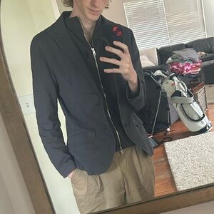 Armani Exchange Charcoal Blazer w/Detatchable Jacket | 34r, 36r